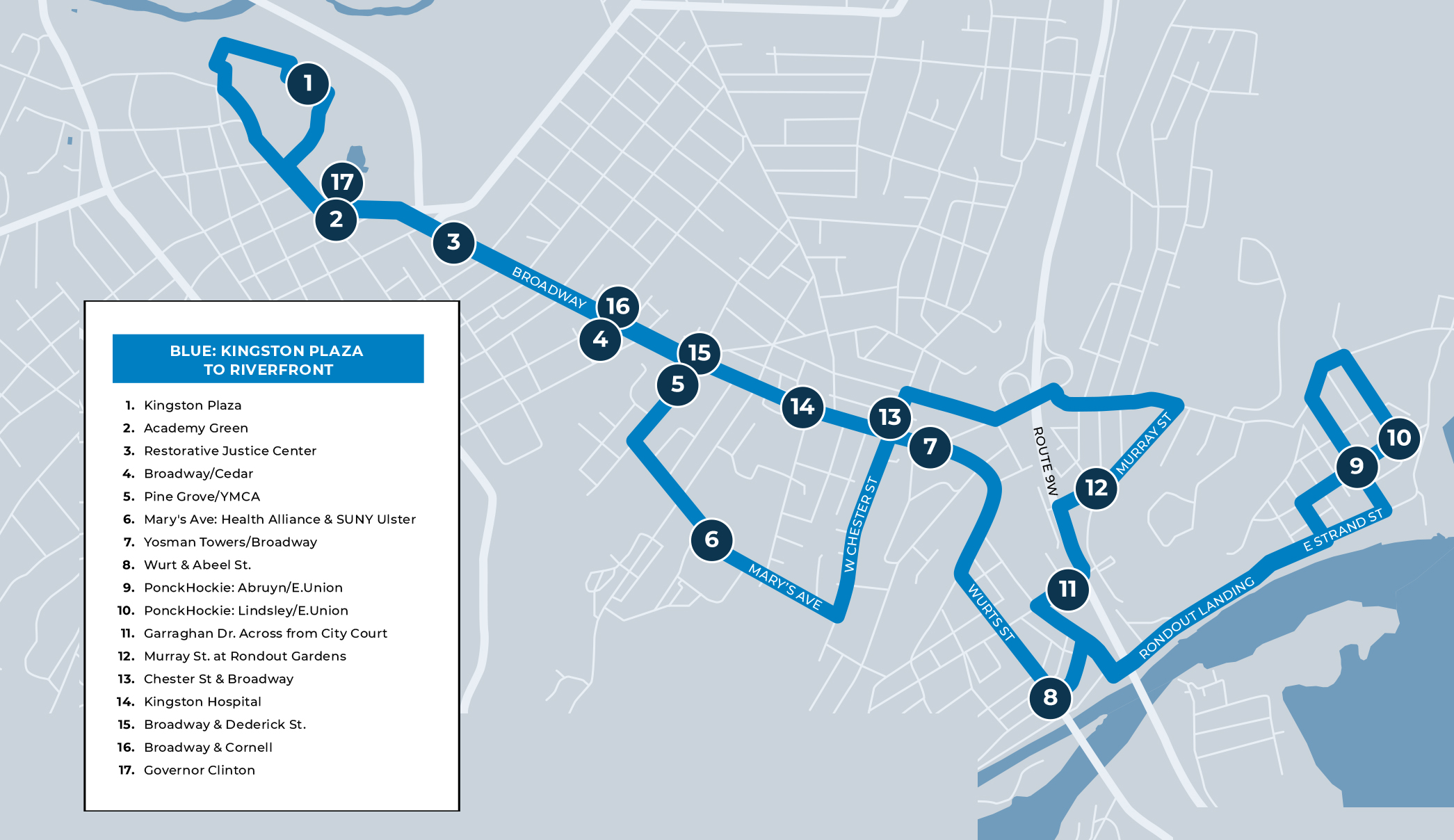 blue route map